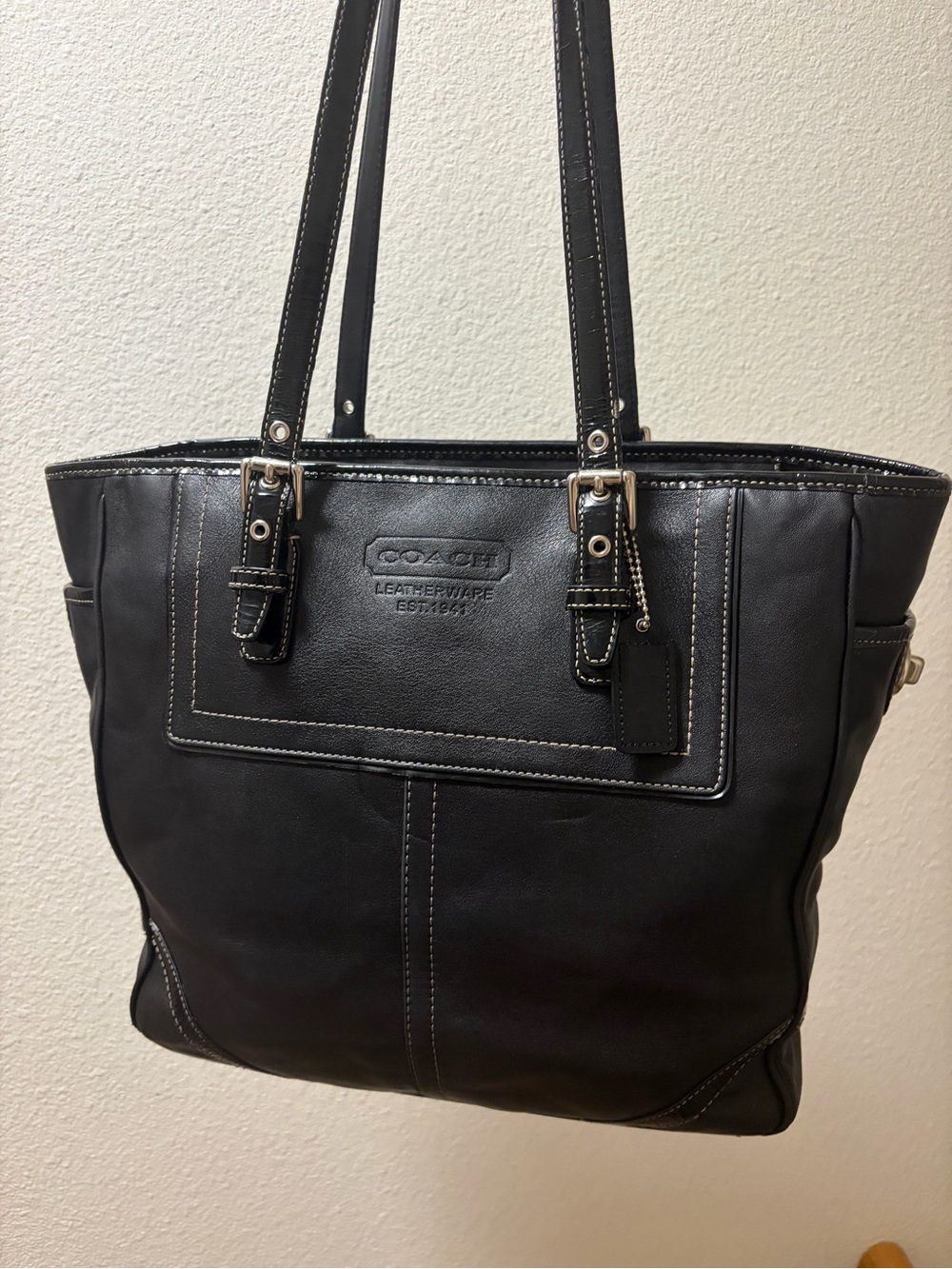 Coach Black Leather Tote